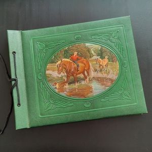 💚 Vintage Photo album | with young man on horseback 🐎